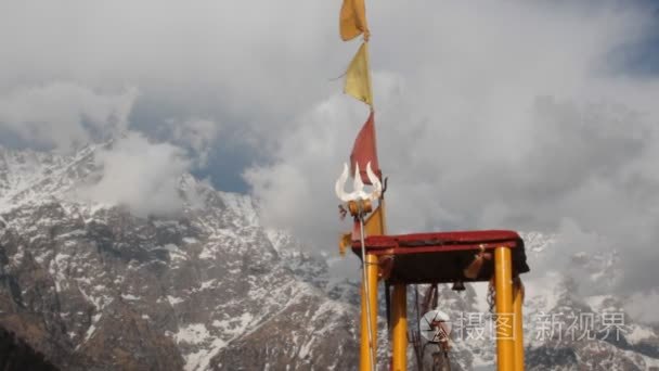 在山顶上的印度教保护区视频