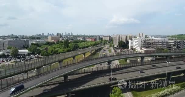 公路枢纽空中拍摄视频