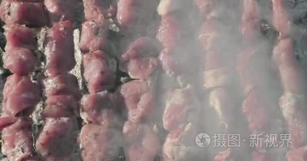 烤肉串烤煮熟