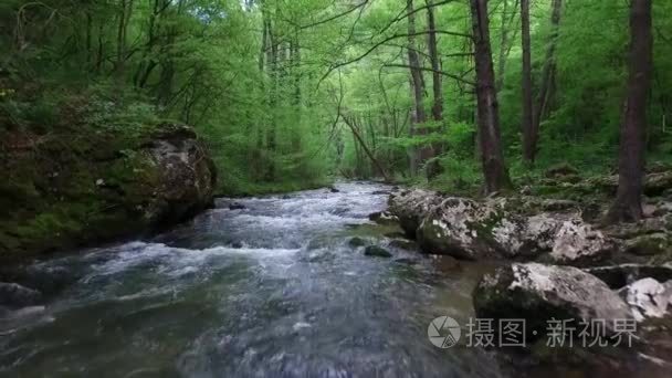 河流景观流石自然视频
