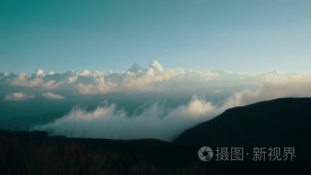 在安第斯山脉的夜晚