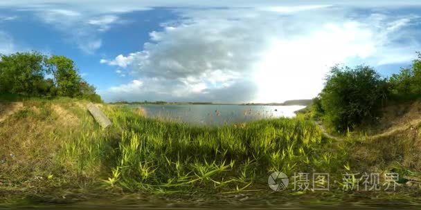 360 vr 湖全景4k