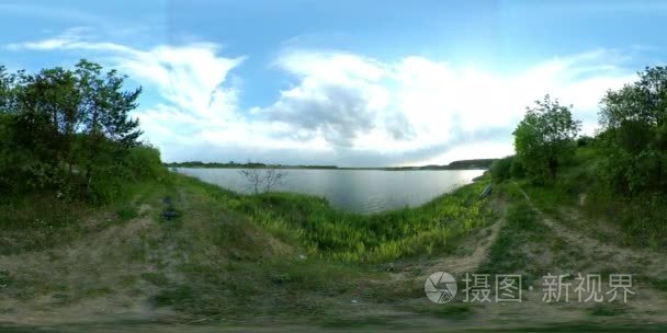 360 vr 湖全景 timelapse 4k