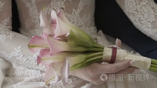 婚礼花束红玫瑰视频