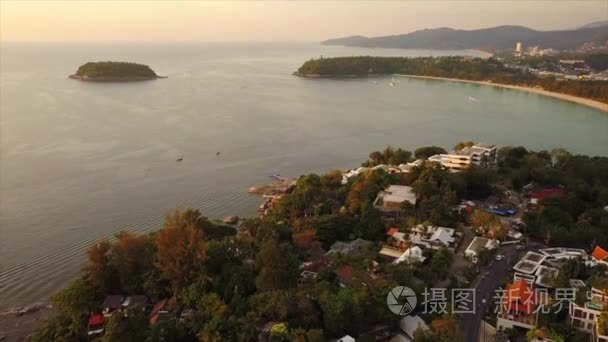 普吉岛佛山日落全景 4 k 时间推移泰国视频