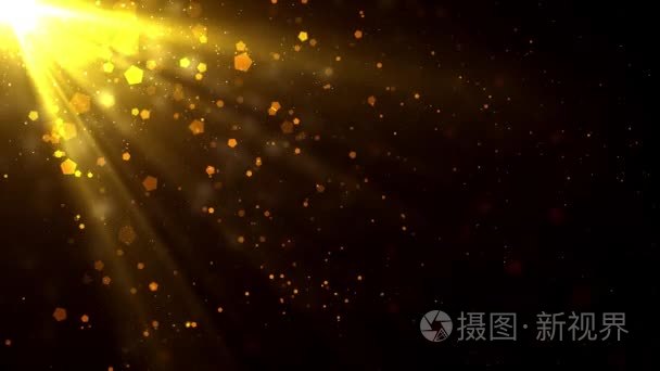 金色光线粒子视频