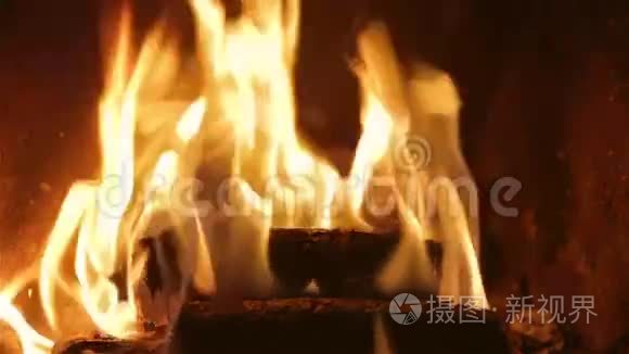 燃烧壁炉视频视频