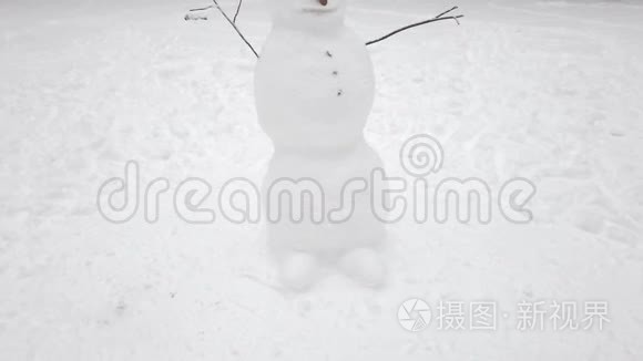 公园里的雪人视频