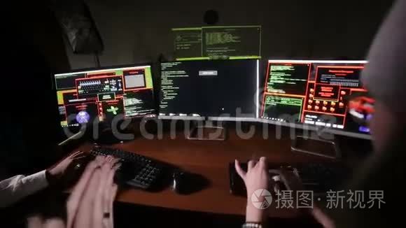 年轻的多民族计算机黑客团队进行黑客攻击，试图获得对计算机系统的访问。