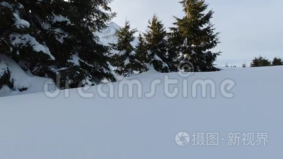 大雪中的雪鞋视频