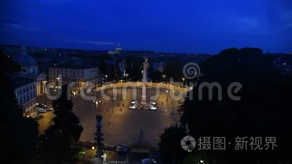 在罗马夜景视频