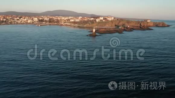 黑海海岸海上日出视频