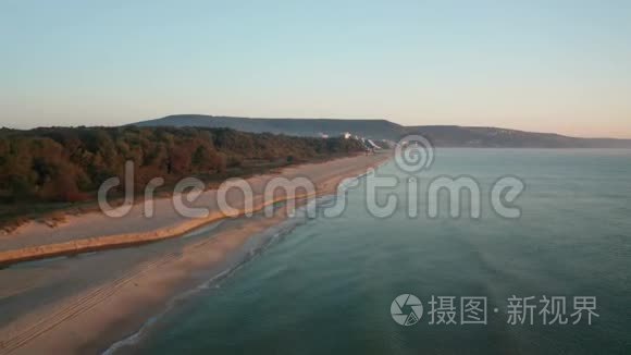 黑海海岸海上日出视频