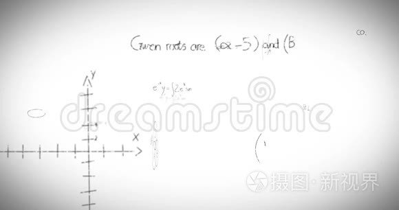 白板上的数学公式视频