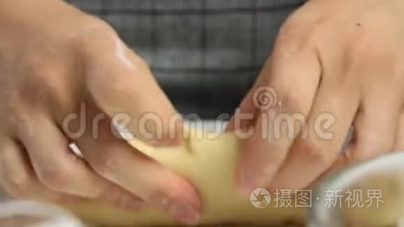 烹饪和制作蛋糕食品收据面团视频