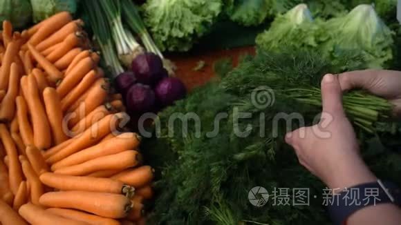集市上的蔬菜视频