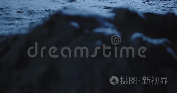 月球表面和陨石坑视频