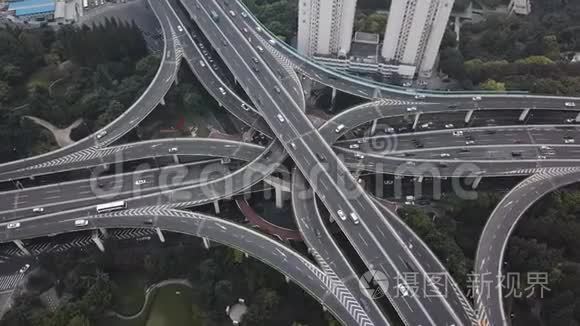 上海公路交通航拍视频