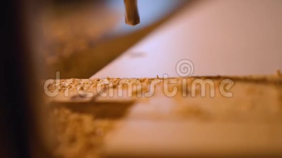 木钻钻木材质mp41080P视频素材