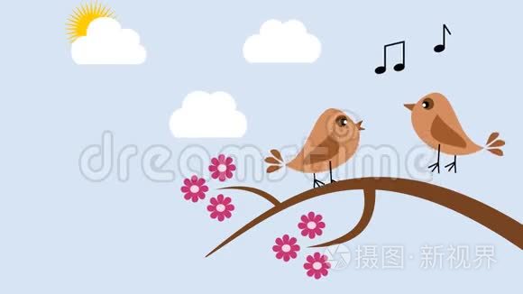 鸟儿在春天歌唱