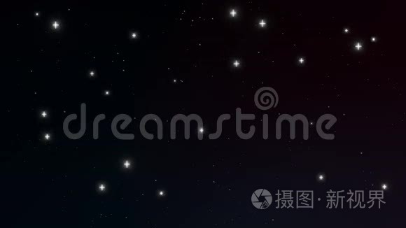 闪烁的星星。 循环动画。