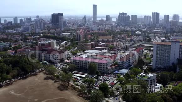 马来西亚槟城岛槟城总医院鸟瞰图..