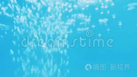 水下海洋环境空气泡慢运动