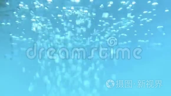 水下海洋环境空气泡慢运动