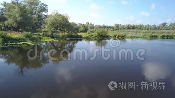 前往德斯纳河和森林的夏季空中景色