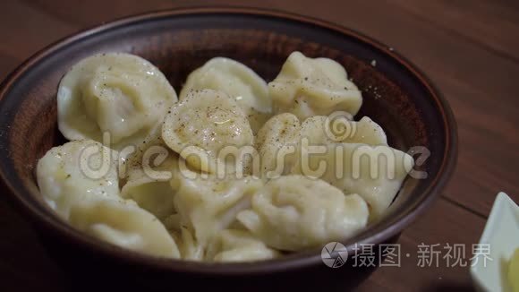 饺子-俄罗斯国菜特写..