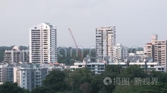 新加坡金融大厦的高视角视频