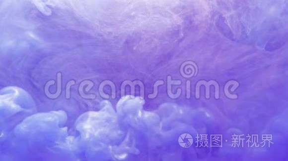 彩色烟云紫色闪光蒸气流视频