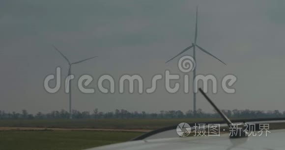 风车，风电技术.. 绿色技术。 清洁和可再生能源解决方案。 风力涡轮机。 可持续发展，