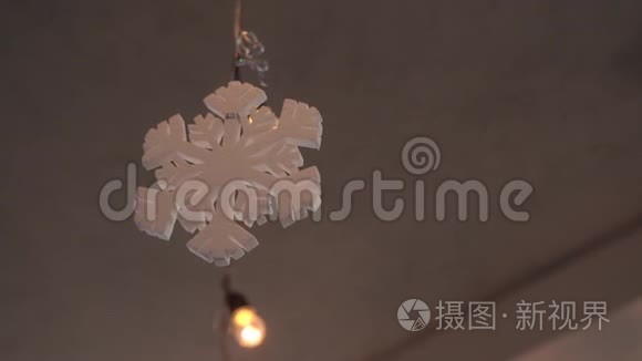 雪花新年装饰视频