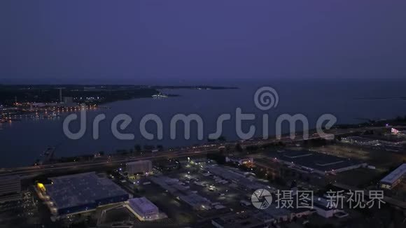 康涅狄格州纽黑文2017年7月夜间4K激发2