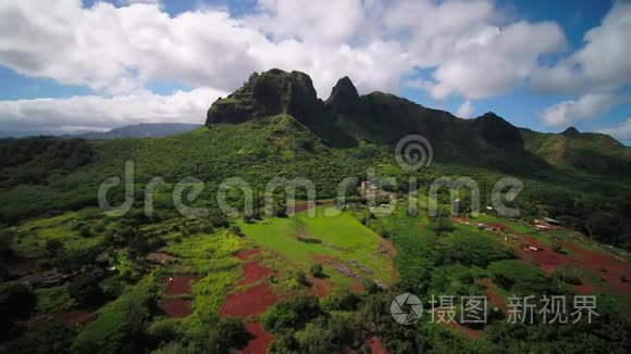 夏威夷夏威夷考艾哈纳利湾2017年11月晴天4K广角激发2项试验