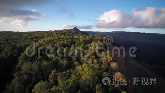 夏威夷航空公司夏威夷考艾怀美亚峡谷2017年11月晴天4K广角激发2号探测器