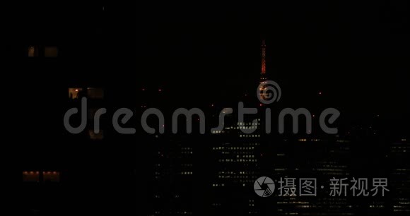 东京市区的夜景视频