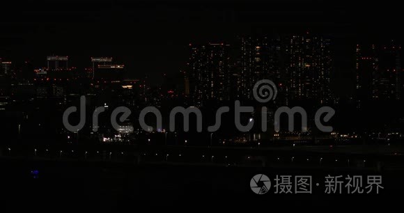 东京市区的夜景视频