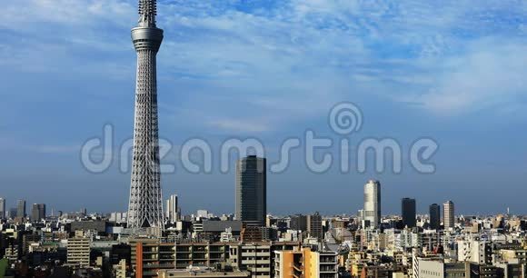 东京城市天空之树在东京广射视频