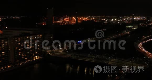 东京阿里阿克市区的夜景视频