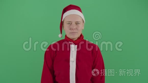 女圣诞老人的舌头视频
