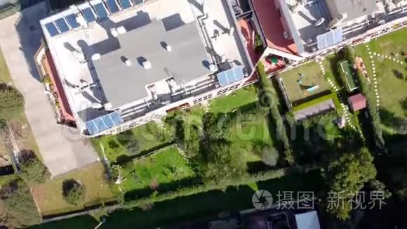 罗马郊区建筑物的天顶景观视频