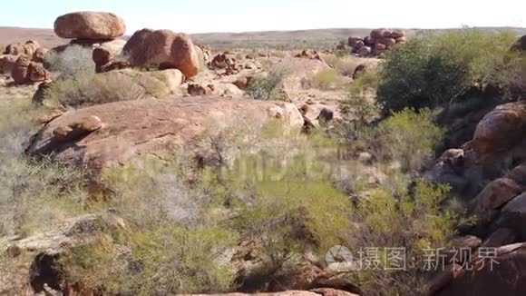 魔鬼大理石巨石全景视频