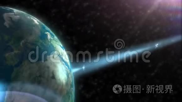 卫星空间轨道地球仪视频