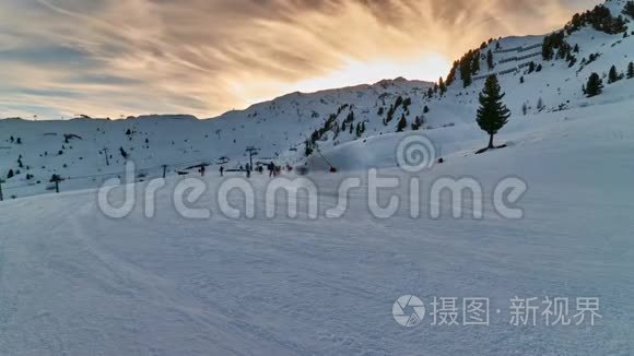 奥地利霍奇勒塔尔滑雪胜地视频