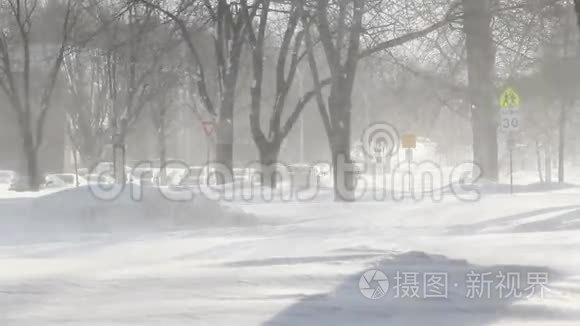 城里的暴风雪冬天