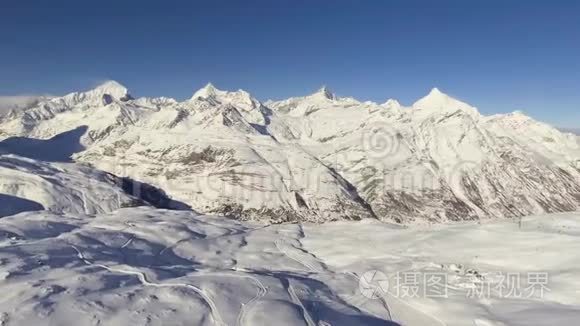 瑞士地标在最美丽的天气拍摄视频