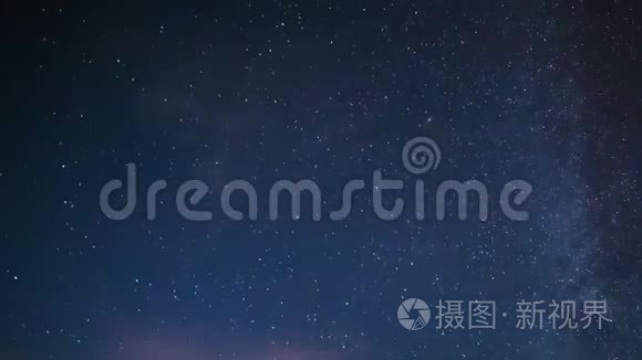 静冈星空在夜晚的时光流逝视频