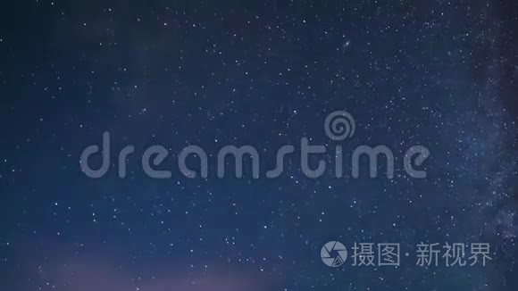 静冈星空在夜晚的时光流逝视频